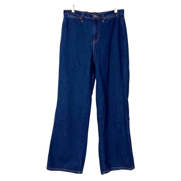 Banana Republic Jeans Women's High-Rise Wide Leg Indigo Stretch Size 27 - Picture 1 of 9